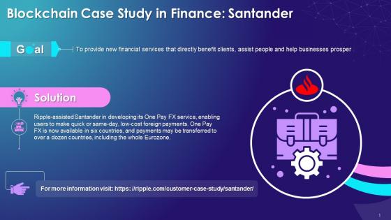 Blockchain Case Study For Cross Border Payments Santander Training Ppt