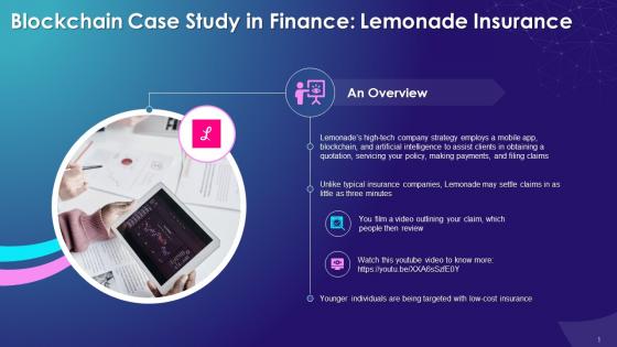 Blockchain Case Study For Lemonade Low Cost Insurance Training Ppt
