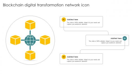 Blockchain Digital Transformation Network Icon