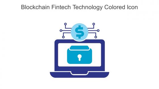 Blockchain Fintech Technology Colored Icon In Powerpoint Pptx Png And Editable Eps Format