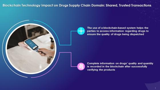 Blockchain Impact On Drugs Supply Chain With Shared Trusted Transactions Training Ppt