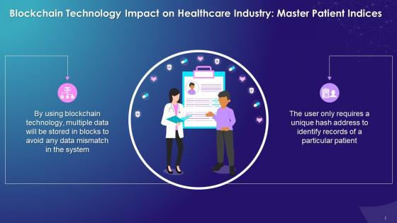 Blockchain Impact On Healthcare Industry With Master Patient Indices Training Ppt