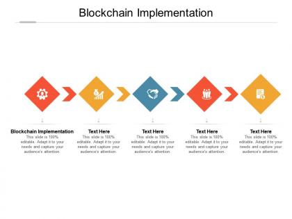 Blockchain implementation ppt powerpoint presentation slides design ideas cpb