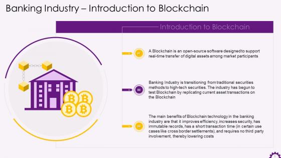 Blockchain In Banking Industry Training Ppt