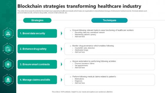 Blockchain Strategies Transforming Healthcare Industry