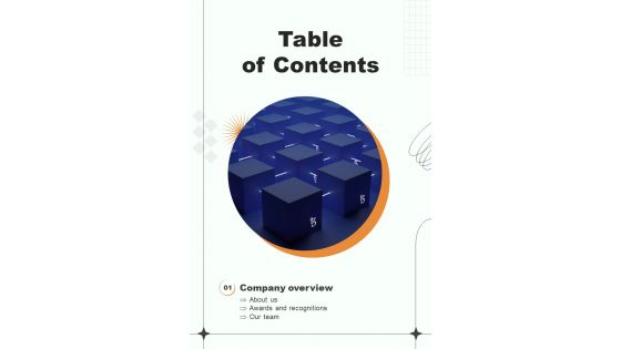 Blockchain Suite Upgradation For Table Of Contents One Pager Sample Example Document