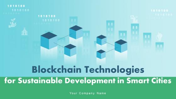 Blockchain Technologies For Sustainable Development In Smart Cities BCT CD