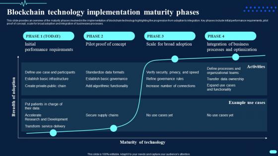 Blockchain Technology Implementation Maturity Phases Transforming Healthcare BCT SS