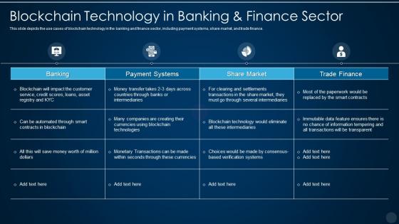 Blockchain technology in banking and finance sector blockchain technology it