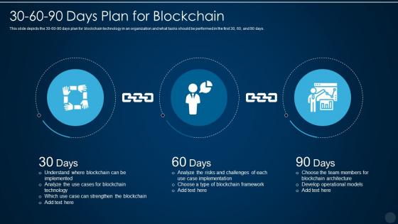 Blockchain technology it 30 60 90 days plan for blockchain