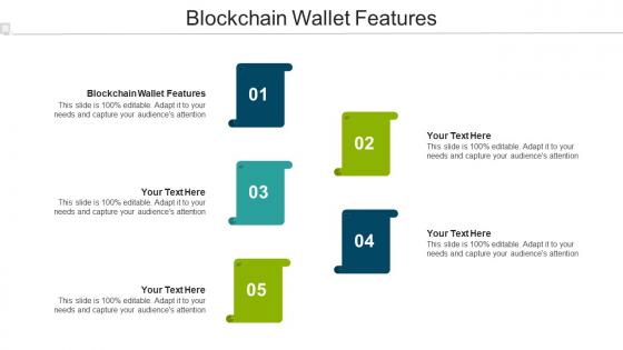 Blockchain Wallet Features Ppt Powerpoint Presentation Icon Deck Cpb