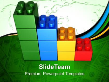 Blocks building powerpoint templates lego bar graph business ppt designs