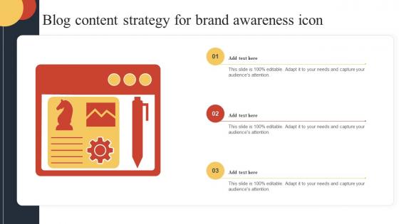 Blog Content Strategy For Brand Awareness Icon