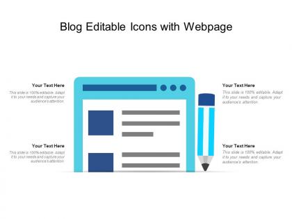 Blog editable icons with webpage