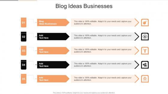 Blog Ideas Businesses In Powerpoint And Google Slides Cpb