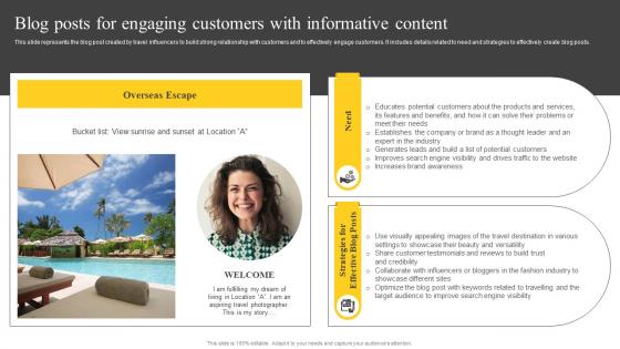 Blog Posts For Engaging Customers Guide On Tourism Marketing Strategy SS