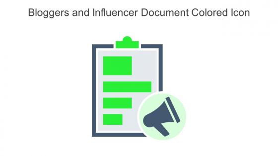 Bloggers And Influencer Document Colored Icon In Powerpoint Pptx Png And Editable Eps Format