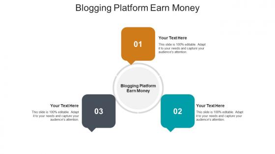 Blogging platform earn money ppt powerpoint presentation portfolio icon cpb