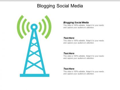 Blogging social media ppt powerpoint presentation pictures layout cpb