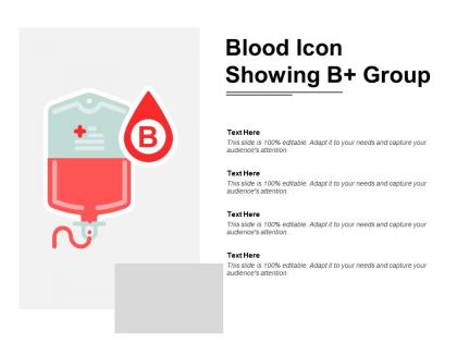 Blood icon showing b positive group