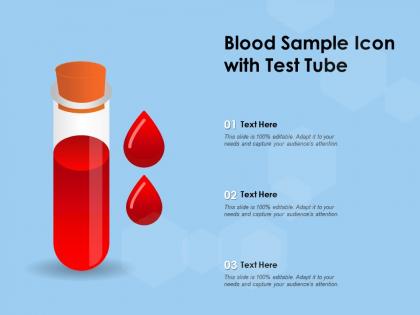 Blood sample icon with test tube