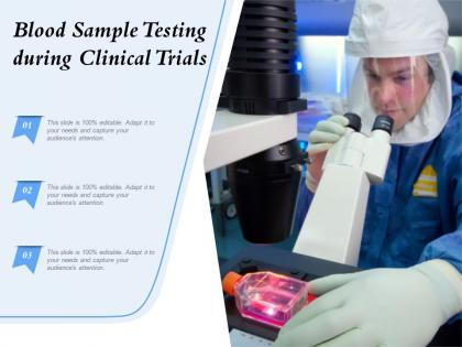 Blood sample testing during clinical trials