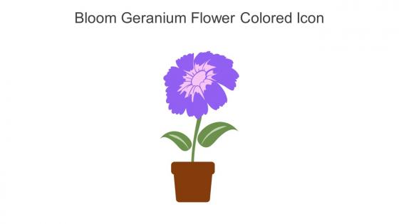 Bloom Geranium Flower Colored Icon In Powerpoint Pptx Png And Editable Eps Format
