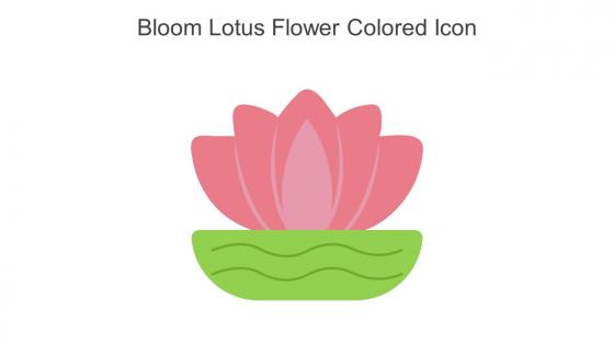 Bloom Lotus Flower Colored Icon In Powerpoint Pptx Png And Editable Eps Format