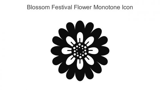 Blossom Festival Flower Monotone Icon In Powerpoint Pptx Png And Editable Eps Format