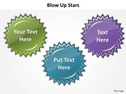 Blow up stars highlight showing features powerpoint diagram templates graphics 712