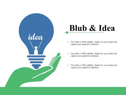 Blub and idea ppt visual aids background images