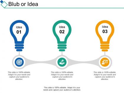 Blub or idea technology ppt summary designs download