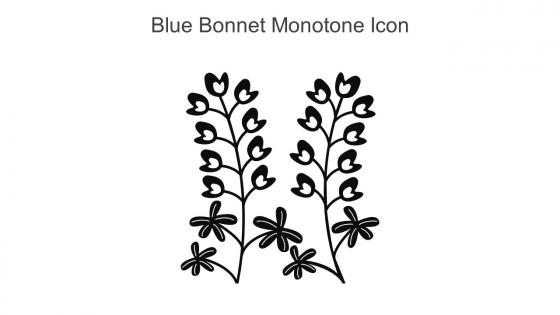 Blue Bonnet Monotone Icon In Powerpoint Pptx Png And Editable Eps Format