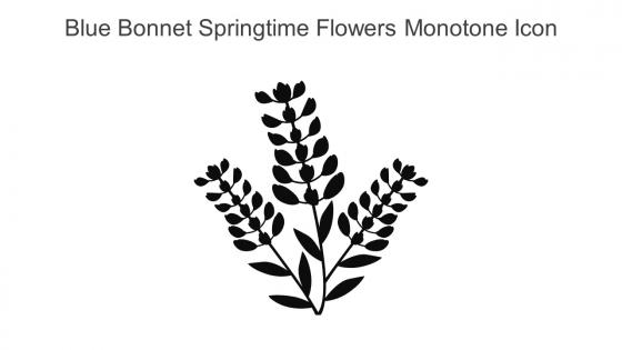 Blue Bonnet Springtime Flowers Monotone Icon In Powerpoint Pptx Png And Editable Eps Format