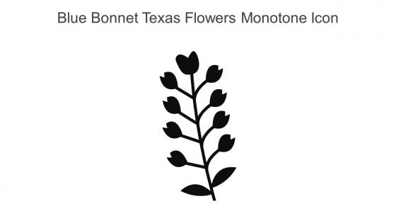 Blue Bonnet Texas Flowers Monotone Icon In Powerpoint Pptx Png And Editable Eps Format