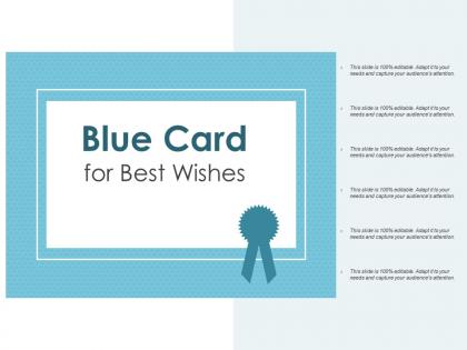 Blue card for best wishes