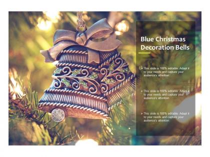 Blue christmas decoration bells