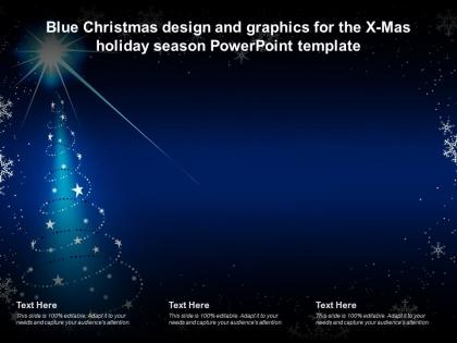 Blue christmas design and graphics for the x mas holiday season template ppt powerpoint