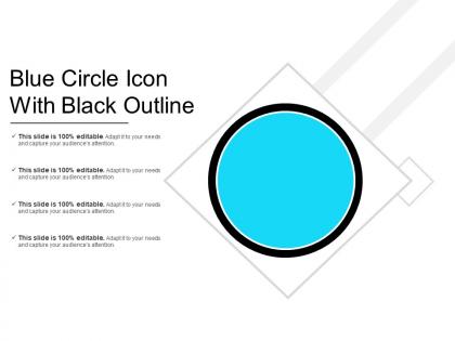 Blue circle icon with black outline