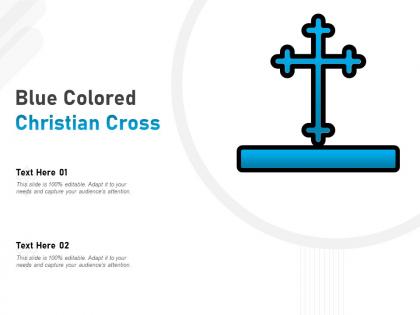 Blue colored christian cross