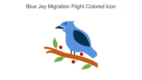 Blue Jay Migration Flight Colored Icon In Powerpoint Pptx Png And Editable Eps Format