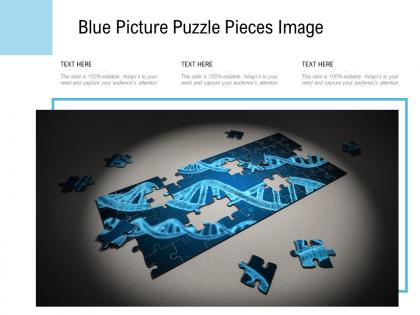 Blue picture puzzle pieces image