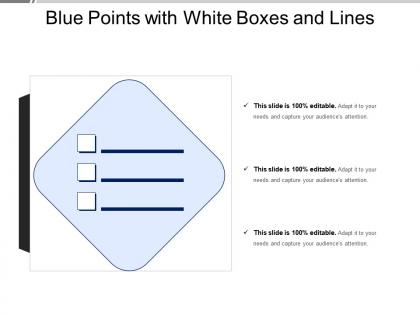 Blue points with white boxes and lines
