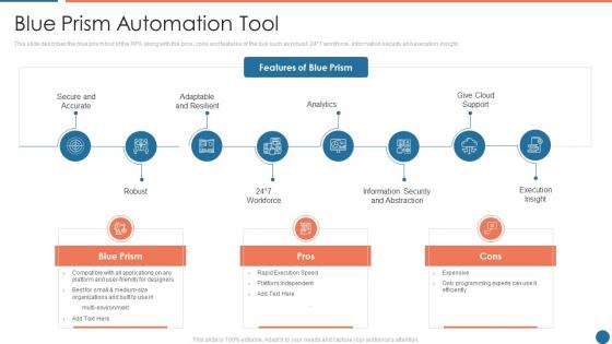 Blue prism automation tool automation ppt powerpoint presentation layouts themes