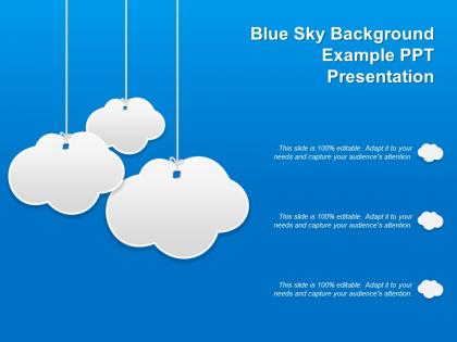 Blue sky background example ppt presentation