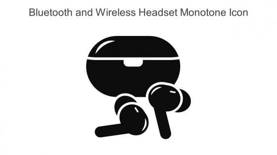 Bluetooth And Wireless Headset Monotone Icon In Powerpoint Pptx Png And Editable Eps Format