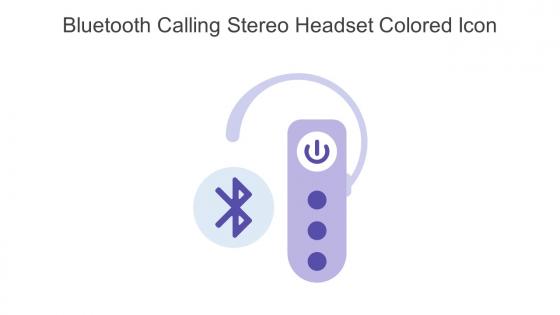 Bluetooth Calling Stereo Headset Colored Icon In Powerpoint Pptx Png And Editable Eps Format