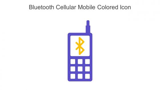 Bluetooth Cellular Mobile Colored Icon In Powerpoint Pptx Png And Editable Eps Format