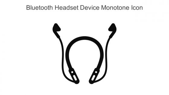 Bluetooth Headset Device Monotone Icon In Powerpoint Pptx Png And Editable Eps Format