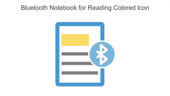Bluetooth Notebook For Reading Colored Icon In Powerpoint Pptx Png And Editable Eps Format